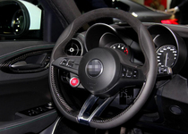 Giulia Carbon fiber steering wheel retrofit Alfa Romeo Giulia retrofitted carbon fiber steering wheel