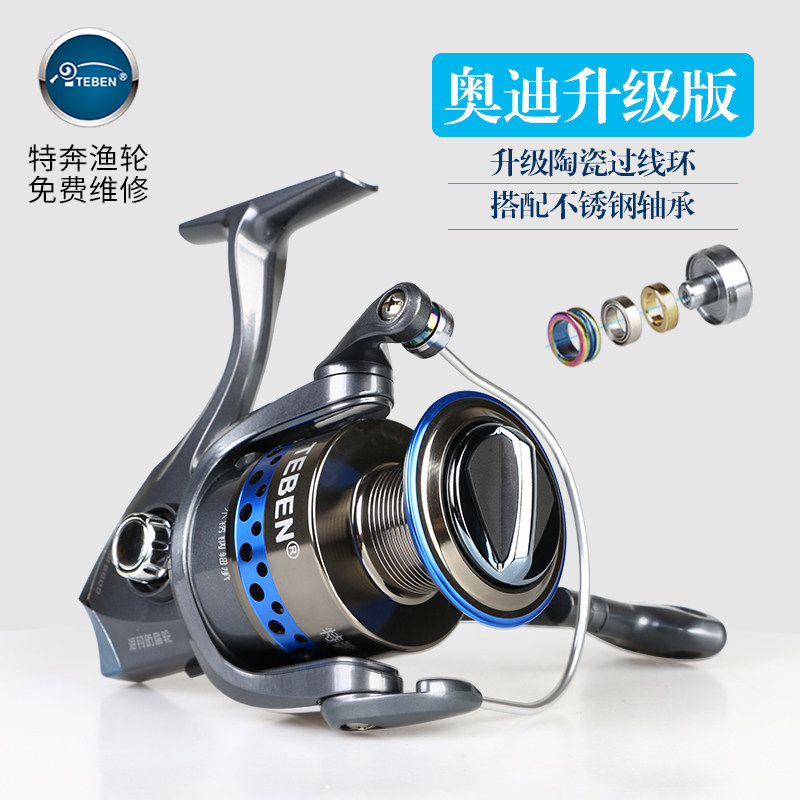 Подлинная рыболовная катушка Teben Audi sea fishing reel металлическая рыболовная катушка с защитой от морской воды, катушка для спиннинга с наклонным ртом, катушка для рок-рыбалки, катушка для морской удочки