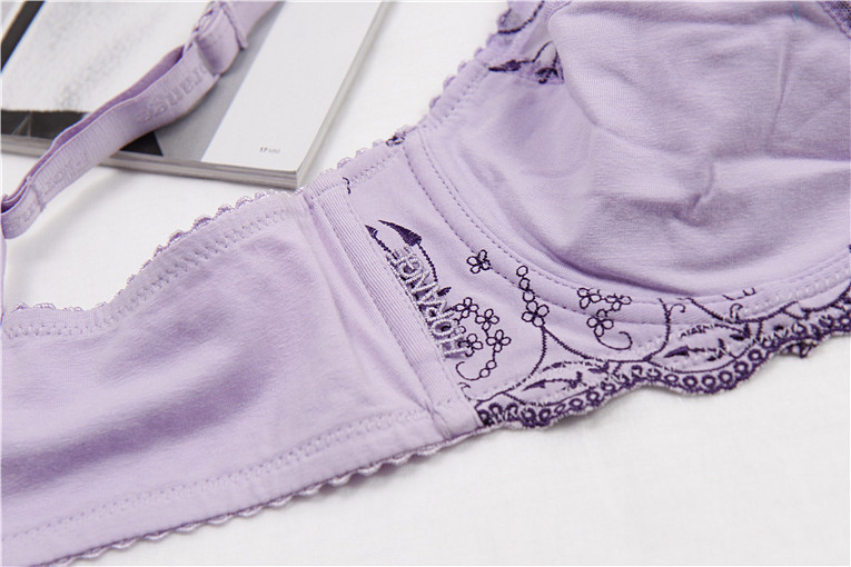 T10 Pháp cỡ lớn đồ lót trong suốt thêu cotton bra MM phần siêu mỏng trên áo ngực 75C-95E ao lot