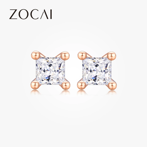 Золотые серьги для принцессы, 18 карат, розовое золото, простой и элегантный дизайн