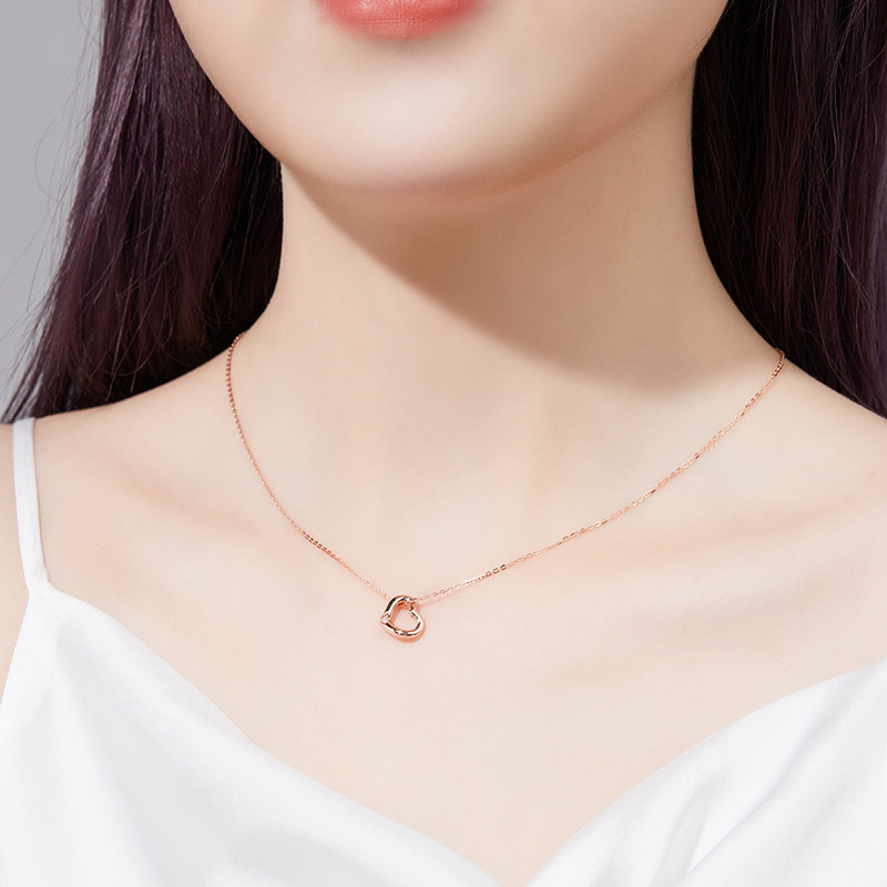 Zocai 佐卡伊 18K玫瑰金 钻石吊坠项链  天猫优惠券折后￥299包邮（￥699-400）3款可选