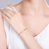 Звездный браслет Zokay 18K Rose Gold для женщин AU750 Золотая двойная цепь, полная звезд Золото, корона, ручные украшения