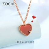 Ожерелье, бриллиантовая подвеска, цепочка до ключиц, золото 750 пробы, легкий роскошный стиль, четырехлистный клевер, изысканный стиль