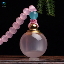 New Natural Powder Crystal Shitley Bottle Pendant Sealed Round Lenght Mantra Fur Juju Sand Empty Bottle Pendant can open