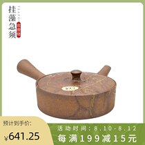 Spot Japanese Ice Teapot Tokoname-yaki Shilong Kiln 150ml Kamimura Yoko famous hand-made hanging algae pottery Japanese-style teapot
