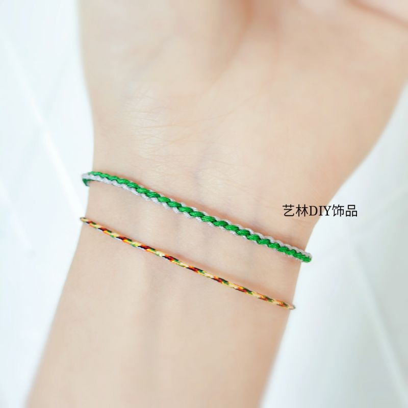 Ngôi sao Wu Qingfeng có cùng vòng đeo tay màu vòng chân có thể được tùy chỉnh để đeo hạt vàng năm màu đỏ dây nhiều màu đỏ - Vòng chân lắc chân đẹp độc