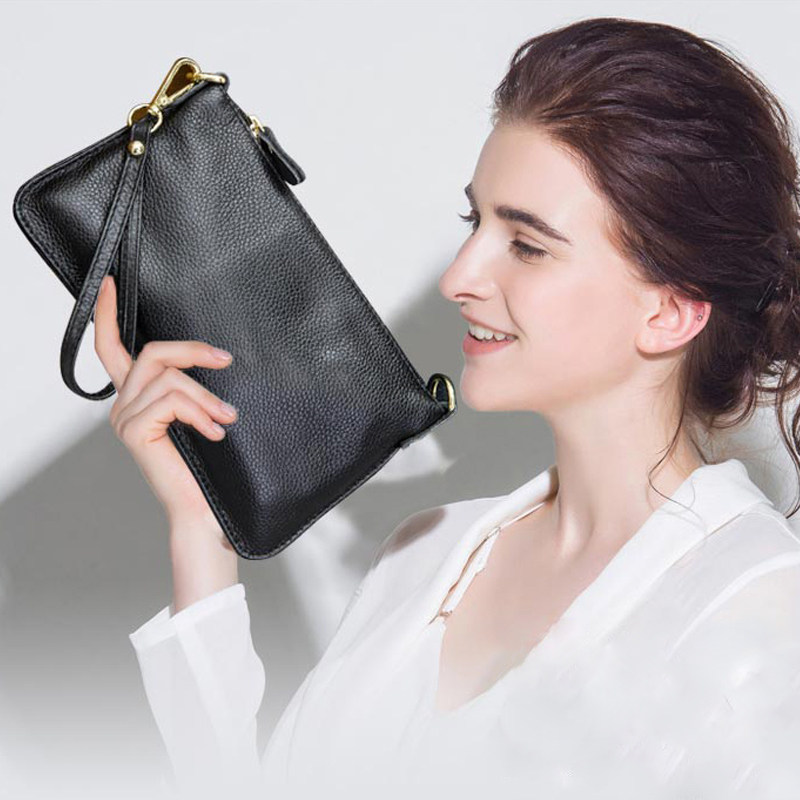 ChristyKathy women's bag wallet 2021 new leather hand bag soft leather small messenger bag