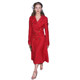 White temperament red striped woolen woolen coat women's mid-length American movie star long coat women
