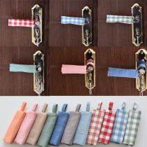 Anti-static door gloves holding gloves handmade solid color fabric Fangzhuang safety door protective cover high-end pair price