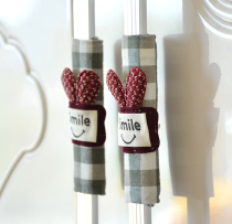 Cartoon fabric cabinet door gloves drawer pull gloves thick anti-collision anti-bump protective cover