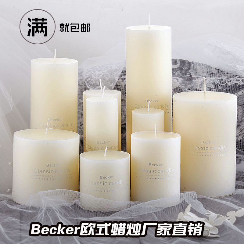 Big Candle Smoke-free Cylindrical Candle Birthday Candle Hotel Wedding Candle Decorative Candle