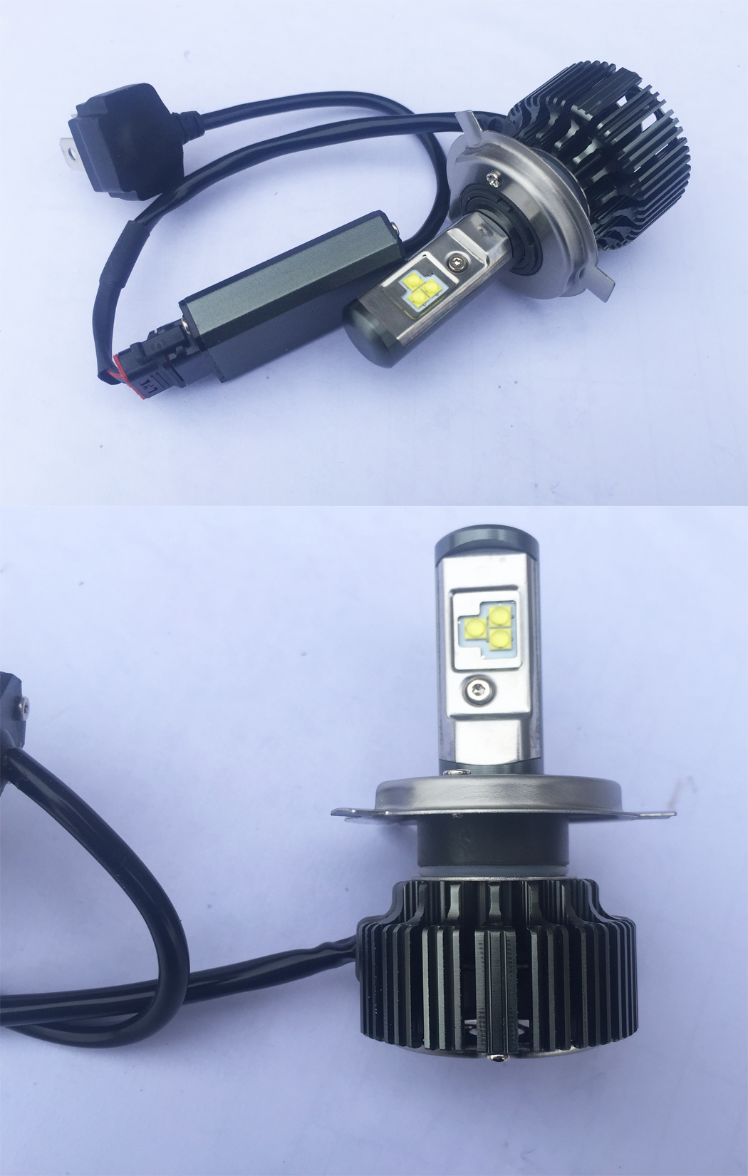 Đèn pha xe máy điện 12V đèn led siêu sáng LED xe tay ga chói H4 loại phổ xa và gần sáng một đèn hazard xe máy