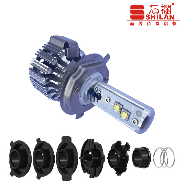 Đèn pha xe máy điện 12V đèn led siêu sáng LED xe tay ga chói H4 loại phổ xa và gần sáng một đèn hazard xe máy