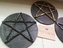 (Spot) handmade pentagram ornaments wooden five-pointed star
