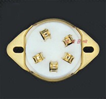 Ceramic 5-foot electronic tube holder GZC5-2-G front mounted silver plated gold plated shelter fit FU-7 807 FD422