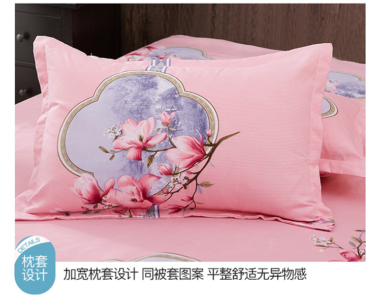 Dày bông chải denim giường bông vải quilt đúp đơn giản không khí 1,5m giường 1.8m - Bộ đồ giường bốn mảnh chăn ra gối nệm cao cấp