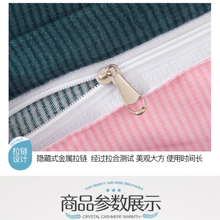 Dày bông chải denim giường bông vải quilt đúp đơn giản không khí 1,5m giường 1.8m - Bộ đồ giường bốn mảnh chăn ra gối nệm cao cấp