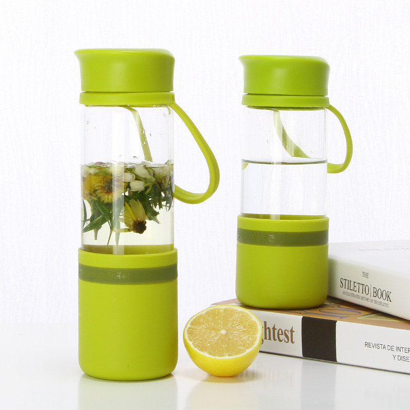 Camellia portable sealed glass cup tote bag cover High temperature resistant leak-proof handy cup Men's and women's sports filter teacup