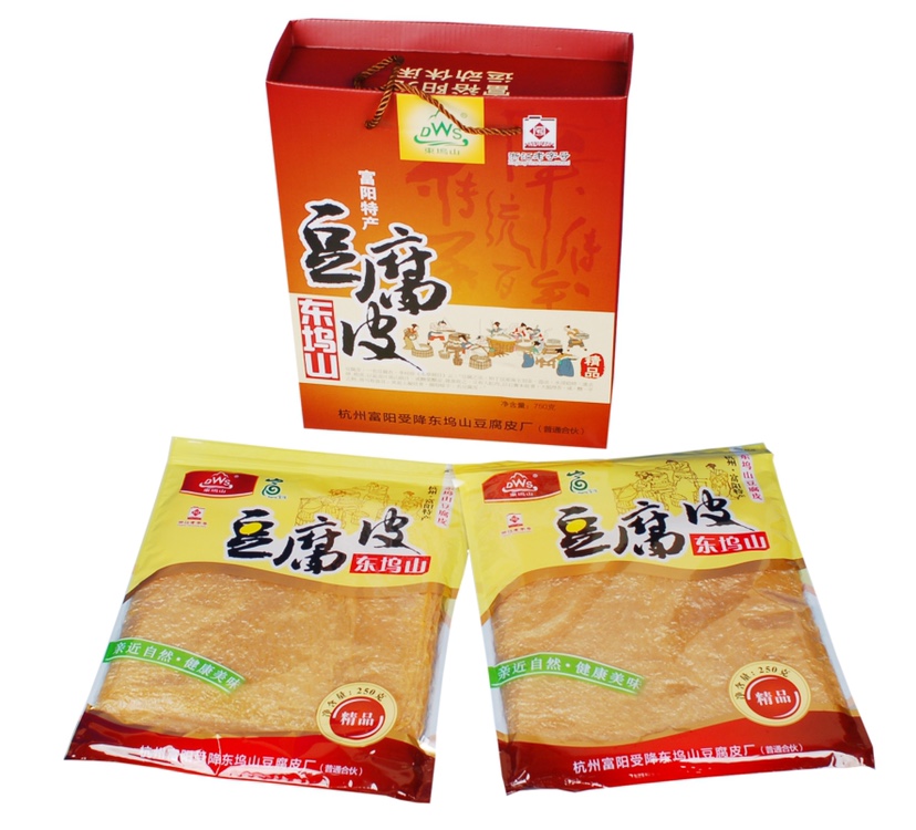 Zhejiang Hangzhou Dongwood Shan tofu - hua fur gift box packed Zhejiang Fuyang Special Production Dry delivery gift 750g gift box