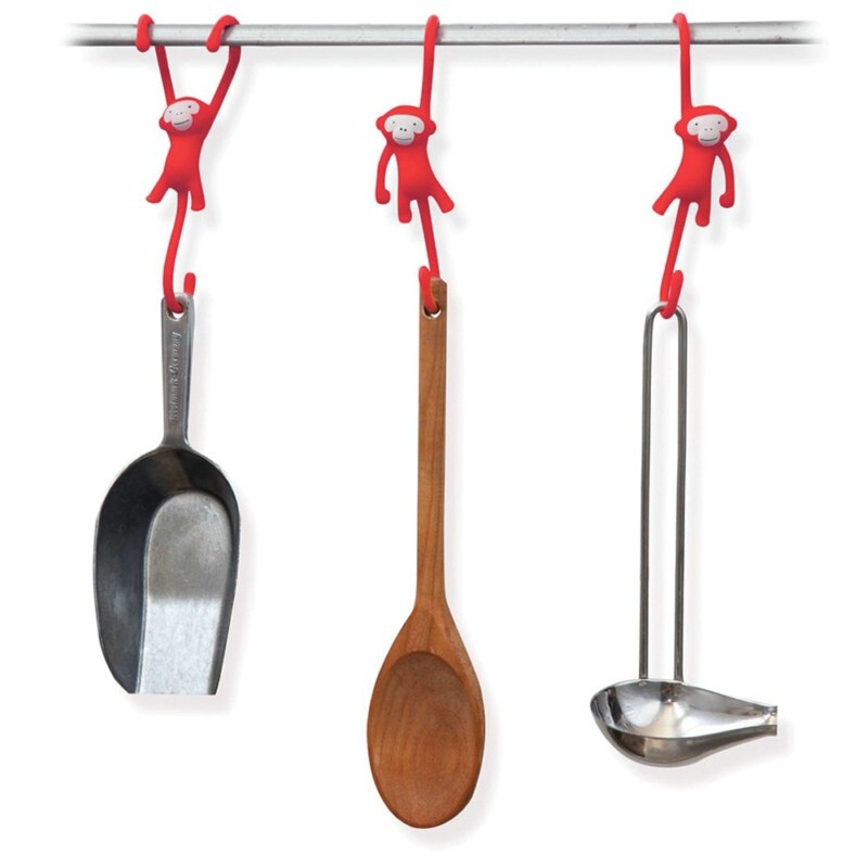 Monkey Business Cute Monkey Kitchen Hook Just Hanging Creative Hanging No-Drill Installation