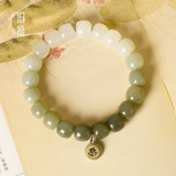 Натуральный оберег на день рождения из белого нефрита, браслет с одной бусиной, серебро 925 пробы, китайский гороскоп