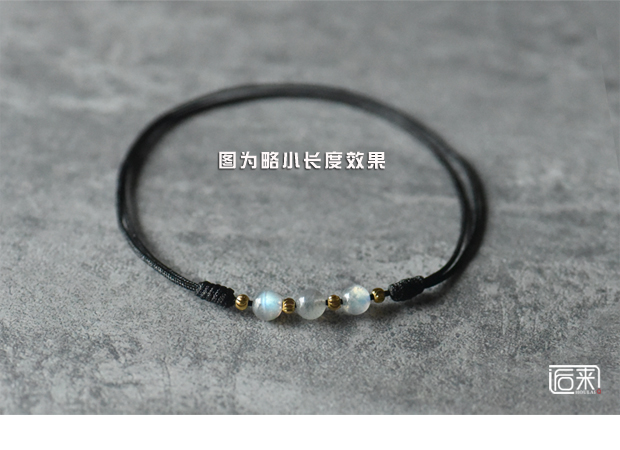 Moonstone vòng chân nữ dây đỏ phiên bản Hàn Quốc của dây đan chân đơn giản retro sinh viên Sen Sở bạn gái chuỗi chân hoang dã cửa hàng phụ kiện
