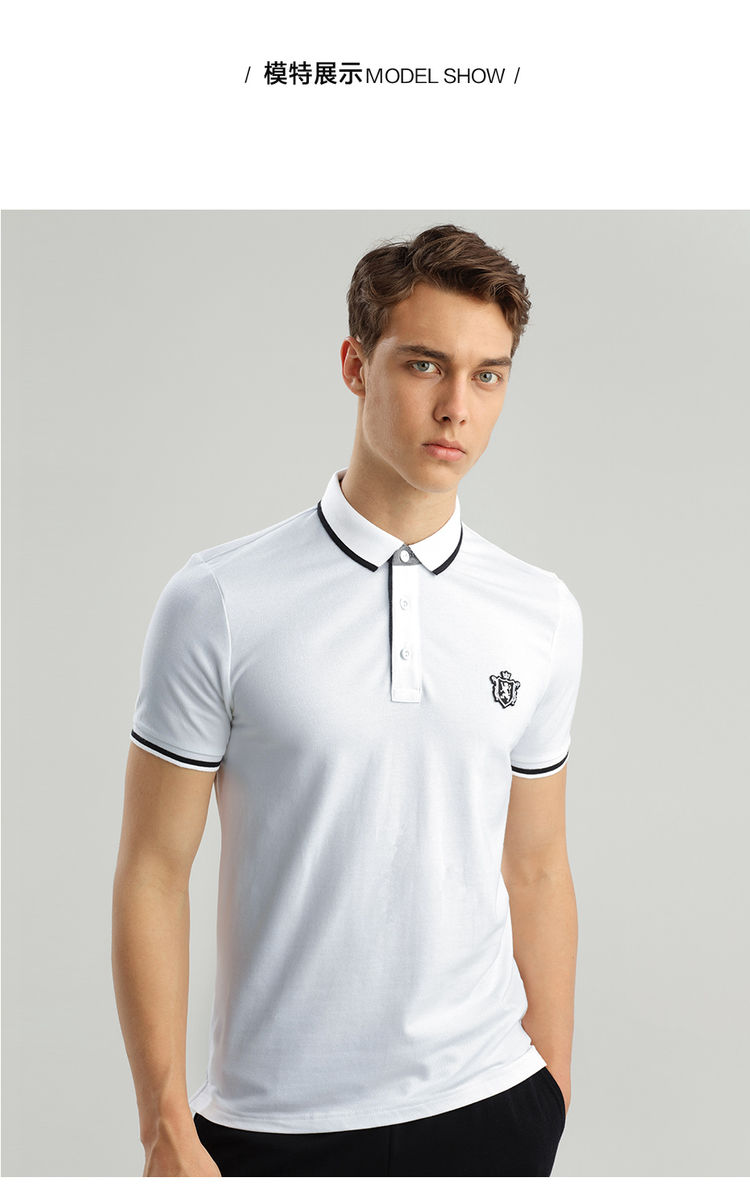 Áo thun Giordano Áo thun cotton nam co giãn thêu tay ngắn POLO Áo sơ mi nam ve áo Paul 01016242 áo phông kẻ ngang nam