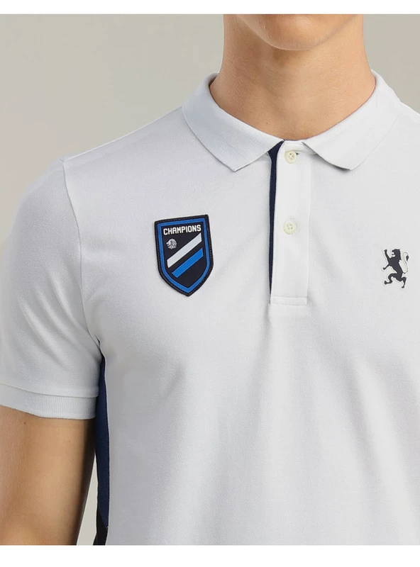 Giordano POLO áo màu xanh và trắng tương phản màu mỏng đàn hồi hạt vải Paul nam ngắn tay t-shirt 93018033 áo polo sói