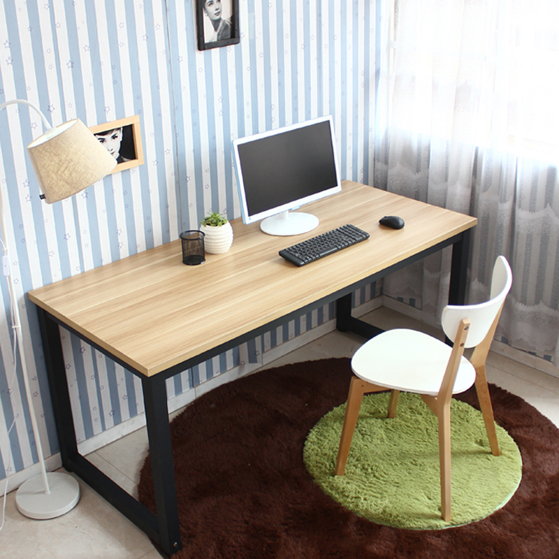 Modern Minimalist Desktop Computer Desk, Double-Person Office Desk, Simple Home Writing Desk, Long Rectangular Table