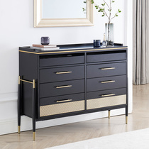 Light luxury bedroom eight-drawer cabinet simple storage nine-drawer cabinet storage cabinet against the wall large-capacity drawer cabinet TV cabinet