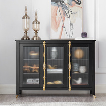 PH Changhong glass solid wood grandma cabinet TV cabinet living room sideboard simple retro porch locker net red cabinet