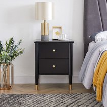 PH light luxury solid wood bedside table retro style French modern bedside cabinet bedroom mini small apartment storage locker