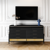 Light luxury eight-drawer cabinet storage cabinet bedroom TV cabinet simple storage nine-drawer cabinet against the wall large-capacity drawer cabinet