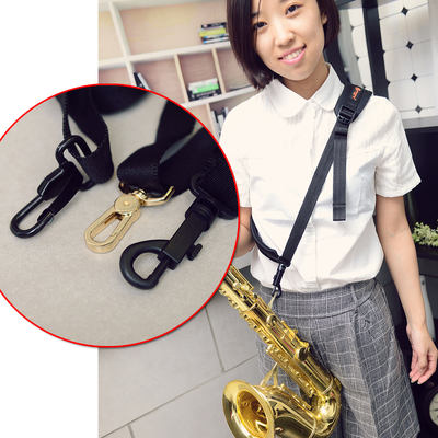 Thickened single-shoulder high, tenor and alto saxophone shoulder strap