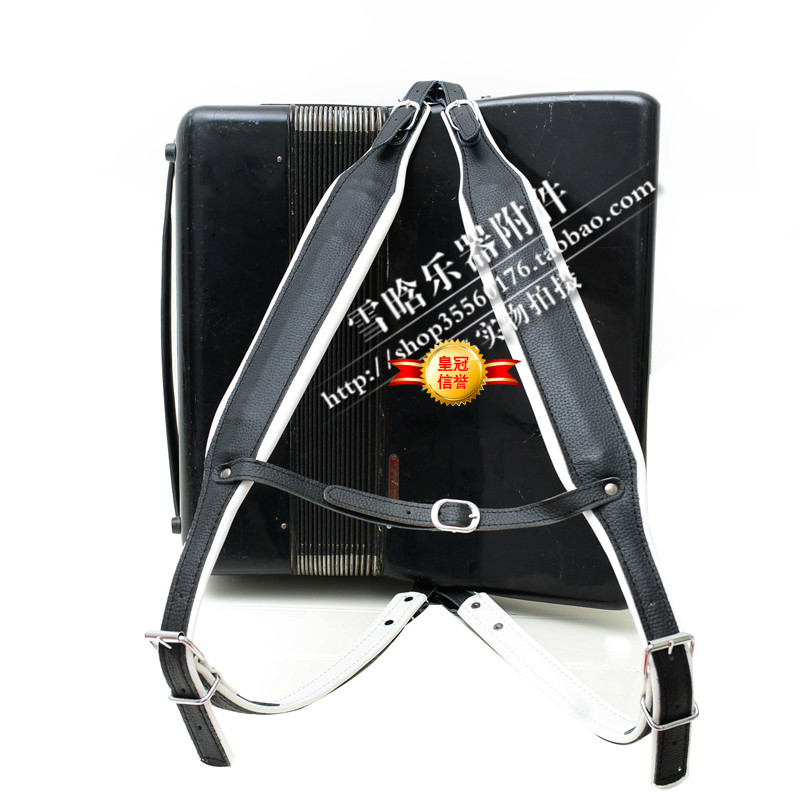 The new black and white wild style widened thickened enhanced ultra-comfortable type 96-120 bass accordion baby bag