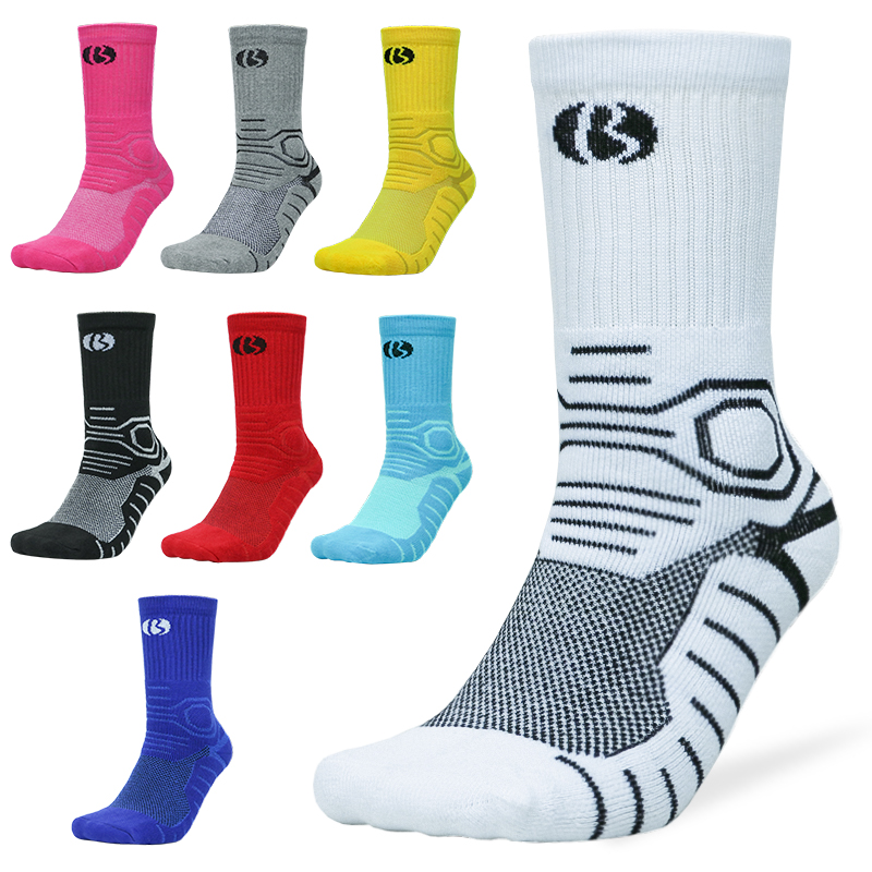 Basketball socks High tube men's socks Long socks thickened sports socks Towel bottom sweat absorption tube elite socks Practical running socks