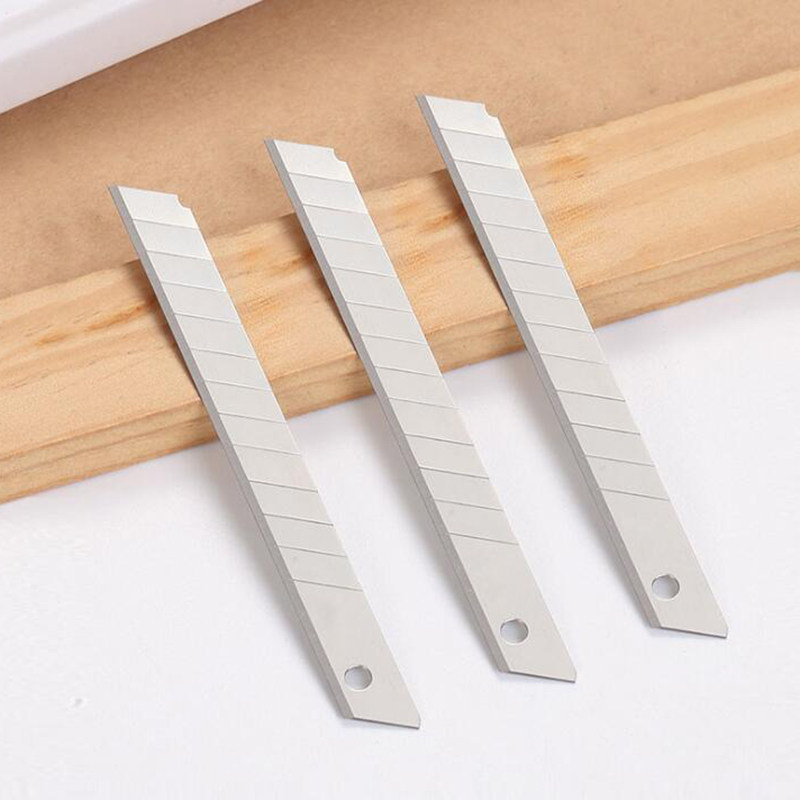 1 box of 10 small art blades 9mm wide paper cutting blade express cutter wallpaper replacement spare blade