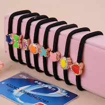 20 high elastic black hair ring rope small square alphabetical band ornaments Han edition is simple and cute