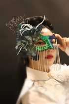 Venice forest female line fish Lin shining branches and petals Halloween masquerade party female cosplay mask