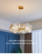 French Light Luxury Living Room Chandelier, Cream Style Dining Room Bedroom Retro Crystal Lamp, Warm and Romantic Dining Room Study Lighting Fixtures
