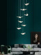 Hotel Lobby Bird Crystal Chandelier Duplex Building Lobby High Ceiling Restaurant Light Spiral Staircase Decorative Large Chandelier