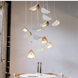 Designer's Lamp, Post-Modern Creative and Unique Dining Room Folding Lamp, Bar Counter, Bedroom, Cafe, Art Paper Pendant Lamp