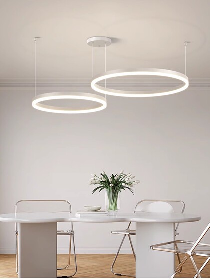 Luxury Chandelier for Villa with High Ceiling, Large Chandelier for Living Room, Modern Minimalist Chandelier, Hollow Ring Staircase Light