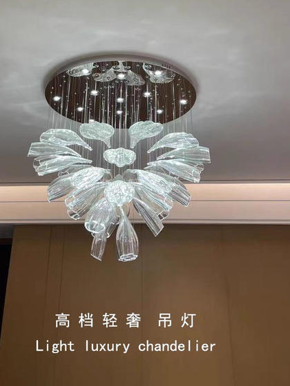 Light Luxury Living Room Personalized Chandelier Designer Simple Creative Crystal Ring Dining Room Bedroom Villa Duplex Chandelier