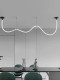 Minimalist Living Room Bar Counter Long Dining Table DIY Silicone Pendant Light Creative Musical Note Art Winding 360-Degree Line Lighting
