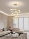 Luxury Chandelier for Villa with High Ceiling, Large Chandelier for Living Room, Modern Minimalist Chandelier, Hollow Ring Staircase Light