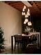 Nordic Creative Ceramic Roll Paper Chandelier Modern Villa Living Room Hotel Morning Glory Decoration Staircase Designer Lighting