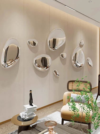 Full-Spectrum Eye-Protecting Pebble Wall Lamp, Cream-Style Living Room Background Wall Lamp, Bedroom Bedside Art Lamp, Zhongshan Lighting Fixtures