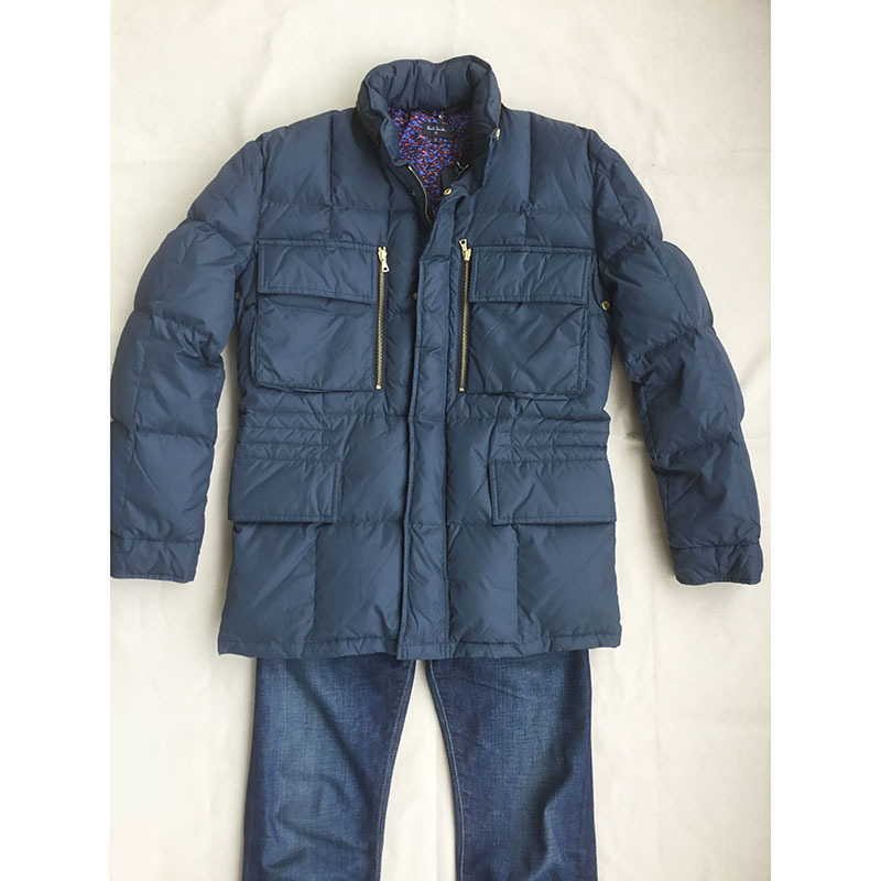 Authentic Paul Smith Ps Men's Thick Blue-Gray down Jacket from Domestic Stores Authentic Paul Smith Ps Men's Thick Blue-Gray down Jacket from Domestic Stores