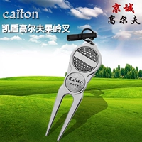 Caiton Kay lá chắn xanh lá cây ngã ba đồng xu tròn với chức năng đánh dấu sản phẩm golf Tùy chỉnh logo úi đựng gậy golf mini ping	